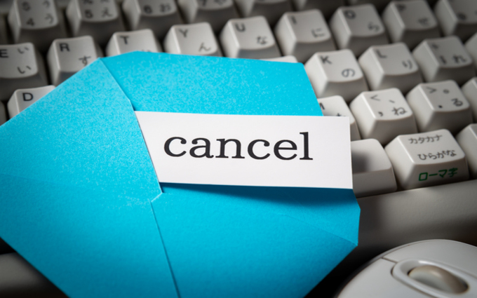 cancelの文字