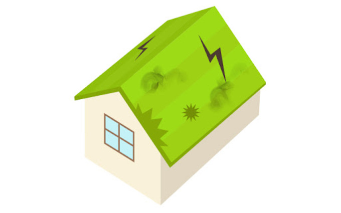 屋根が劣化した住宅のイメージ