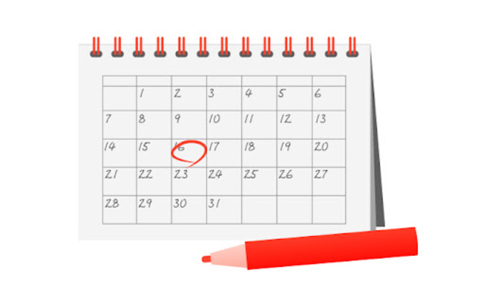 カレンダーのイメージ