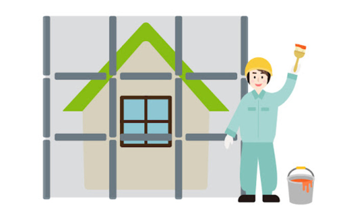 職人と工事現場のイメージ