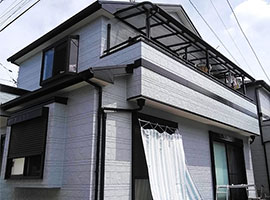 草加市 - 築16年2階戸建ての外壁・屋根塗装・雨樋修理【No.156】