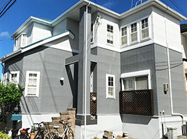 貝塚市 - 築19年2階戸建て延床98.54平米のサイディング外壁塗装・スレート屋根塗装【No.168】